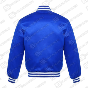 Chaqueta Bomber Universitaria de Lana de Primera Calidad, Personalizada, al por Mayor, Resistente al Viento, Reversible, para Invierno - Product Image 2