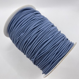 Haute résistance 3 mm bleu ciel rond élastique Polyester corde élastique rond coloré pour vêtements - Product Image 6