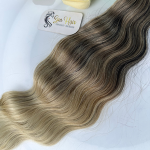 Sun Hair Company Extensiones de cabello humano vietnamita ondulado natural degradado sutil resaltado a granel - Product Image 3