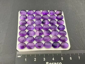 Améthyste naturelle, cabochon d'améthyste poli à la main, pierre précieuse en vrac pour la fabrication de bijoux - Product Image 2