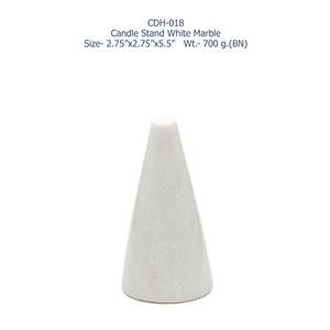Bougeoir en marbre blanc de base de bol de 5x3x3 pouces d'approvisionnement en gros pour la décoration de table à la maison du fournisseur indien - Product Image 2