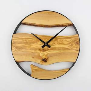 Reloj de pared de anillo anual de madera para cocina, habitación, granja, Relojes de pared, funciona con pilas, reloj de pared analógico marrón silencioso - Product Image 6