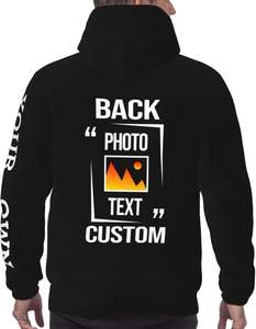 Pull à capuche solide en molleton de coton 100% de haute qualité pour hommes - Product Image 6