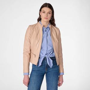 Veste en cuir épais en coton teint à la main avec coutures détaillées Vestes de mode pour femmes artisanales pour les détaillants - Product Image 6