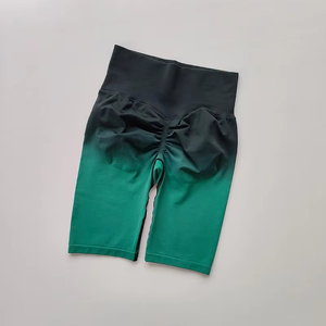 Pantalones cortos de gimnasio de Yoga de cintura alta sin costuras para mujer, transpirables, de secado rápido, ecológicos, de poliéster/Spandex - Product Image 3
