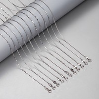 Chaînes fines en argent sterling S925 de 40/45 cm, collier serpent, chaîne maille forçat, ras-de-cou, bijoux fins à faire soi-même