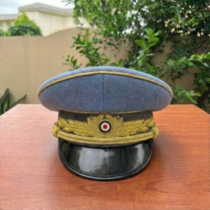 Sombrero de jefe de la Fuerza Aérea alemana de la Segunda Guerra Mundial, edición limitada |   Sombrero de Oficial de Generales con Alambre de Bullion de la Segunda Guerra Mundial |   Gorro M43, Gorros Alemanes SS M42 - Product Image 1