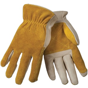 JNM SAFETY Heavy-Duty Outdoor Safety <b>Gloves</b> General Purpose Reinforced Cowhide Split Grain Leather Driving <b>Gloves</b> Abrasion Hand - Product Image 1
