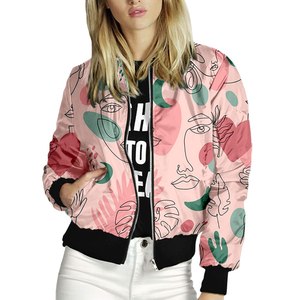 แจ็คเก็ตบอมเบอร์ผู้หญิงคุณภาพสูงสั่งทำพิเศษ ผ้าระบายอากาศได้ดี บุด้วยใยฝ้าย ราคาขายส่ง สินค้าขายดีอันดับต้นๆ - Product Image 5