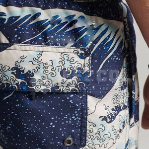 Shorts de plage décontractés à taille élastique, nouveau style, respirants et à séchage rapide, en polyester/coton, motif uni, les plus vendus - Product Image 5