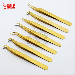 Pinzas de Extensión de Pestañas con Punta de Fibra de Alta Calidad, Finas, para Volumen X Boot, Rectas a 90 Grados, Antideslizantes, con Logotipo Personalizado para Artistas de Pestañas - Product Image 1