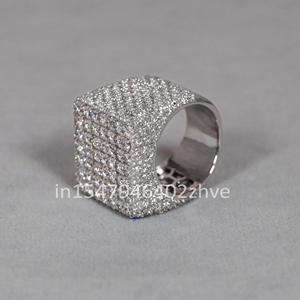 Impresionante nueva llegada de los hombres de 14kt oro blanco Hip Hop joyería laboratorio cultivado diamantes VVS claridad para bodas fiestas fábrica al por mayor - Product Image 6