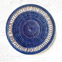 Set de table rond en rotin tissé de qualité supérieure, multicolore, option personnalisée, fait à la main, style bohème, pour table à manger, sous-plat décoratif