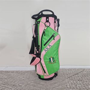 Bolsa de Golf de la Hermandad ALPHA KAPA ALPHA, Bolsa de Golf Verde y Rosa - Product Image 1