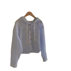 Camisas CON CAPUCHA DE VERANO informales de alta calidad, camisa elegante de manga larga con cuello vuelto, Camisas de mujer al por mayor de algodón 100% - Product Image 1