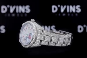 Nouvelle vente tendance Montre-bracelet en quartz sertie de diamants de laboratoire unisexe Mode Nouvelle arrivée Hip Hop Exclusif Acier inoxydable - Product Image 3