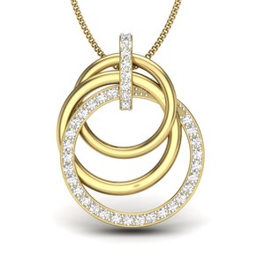 Ishi สร้อยคอเพชร14K สีทองสวยพร้อมจี้เพชรสำหรับผู้หญิงและผู้หญิง - Product Image 1