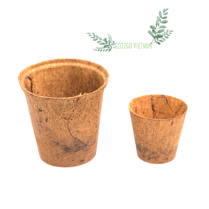Pot en fibre de coco naturel et durable, écologique, fabriqué par Eco2go Vietnam pour une utilisation en jardin - Product Image 5