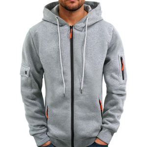 Sudadera con capucha estampada personalizada para hombre estilo cremallera con cremallera 100% sudaderas con capucha de lana de algodón para comodidad de invierno - Product Image 5