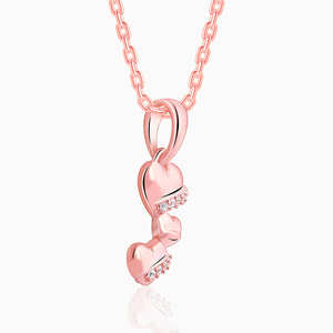 <b>Rose</b> <b>Gold</b> Triple Heart Fine Jewelry <b>Set</b> for Women GIVA Collection ER02956 PD02672 R01942 - Product Image 3