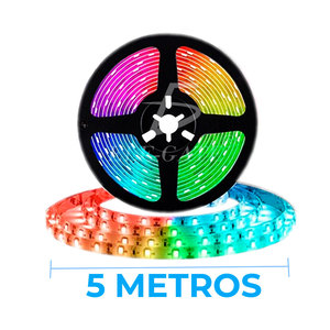 Strisce LED RGB 5050 5M, Luci di Sicurezza per Auto, Illuminazione Colorata 5V per Feste - Product Image 2