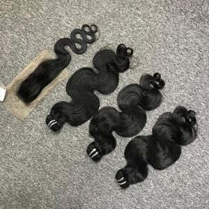 Vente en gros Vietnamien 200 Densité Ensemble Complet Vague de Corps 2by6 HD Paquets de Fermeture 100% Vierge Couleur Naturelle Extensions de Cheveux Humains - Product Image 4