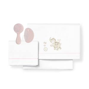 Juego de 3 Piezas de Ropa de Cama para Cuna de Bebé, Estilo Clásico, en Algodón + Modelo Brush Music, 100% Algodón Tejido con Diseño de Personajes - Product Image 1