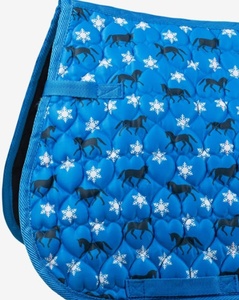 Vente chaude Premium Confortable Bleu Anglais Selle Cheval Motif Pad Coton/Polyester avec Mousse Souple pour Équitation - Product Image 3