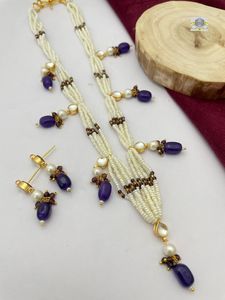 Ensemble de colliers Kundan de haute qualité Top bijoux plaqués or du fabricant indien Style Vintage de luxe fêtes de mariage personnalisées - Product Image 5