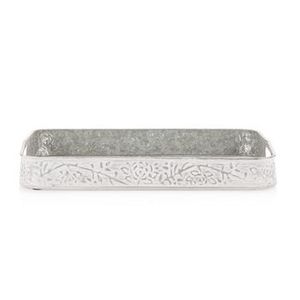 Ustensiles de cuisine pour la maison Plateau de service avec poignées en bois Grand plateau à dessert galvanisé Élégant et durable de la plus haute qualité pour servir - Product Image 2