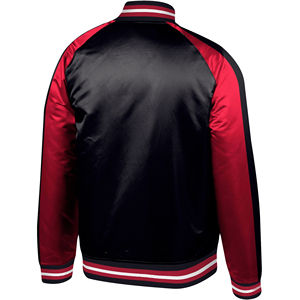 Vestes d'université en satin de soie de haute qualité pour hommes nouveauté veste de baseball universitaire à la mode en plein air avec bouton rouge personnalisé pour hommes - Product Image 4