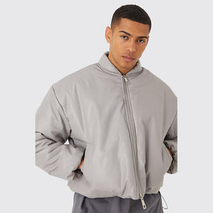 Venta al por mayor de chaquetas de ajuste regular con cremallera completa invierno superventas nueva llegada chaquetas de hombre con diseño liso personalizado de dos bolsillos - Product Image 4