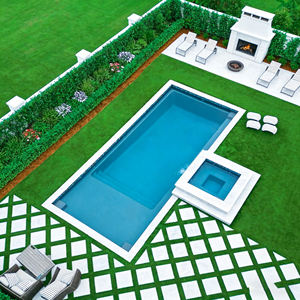 Personalizado Grande Tamaño Grande 10m 8M Casa de Lujo jacuzzi Swim Spa Piscina Frp Shell Diseño Enterrado Fibra de vidrio Piscinas al aire libre - Product Image 1