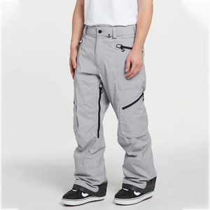 Pantalon de ski unisexe coupe-vent respirant thermique isolant à boutons en nylon/coton écologique pour sports de montagne et activités de plein air - Product Image 6