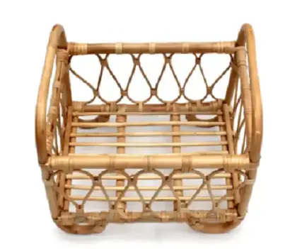 Lit de transport écologique fait à la main berceau en bambou pour bébé lit de poupée portable en bois berceau pour bébé