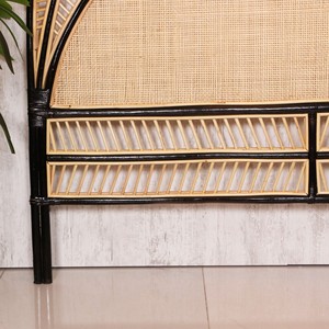 Meilleure vente en gros de tête de lit en rotin tressé élégant en forme d'arc Panneau arrière de lit pour la décoration de chambre d'hôtel et de villa - Product Image 6