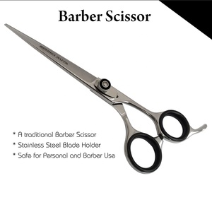 Ciseaux de barbier en acier inoxydable, lame tranchante, manche moyen, pour droitiers, pour couper et amincir les cheveux, salon de coiffure - Product Image 5