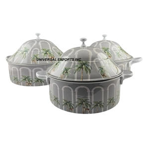 Nouvelle marmite en métal de luxe à double paroi, design Meena, chauffe-plat décoratif, vente en gros, nouveauté - Product Image 3