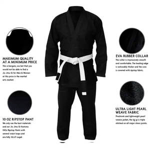 Kimono de judo personnalisé Pakistan, uniforme unisexe, durable, respirant, en coton, tissu tissé perlé de 400 à 550 g/m² - Product Image 3