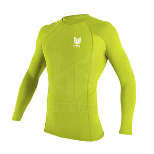 Meilleure vente Rash Guard pour hommes 100% coton respirant à manches longues vêtements d'entraînement personnalisés de haute qualité - Product Image 1