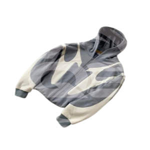 Sudaderas con capucha de lavado ácido Ropa de calle personalizada Peso pesado Desgastado Lavado ácido French Terry Cotton Pullover Sudadera con capucha para hombres French Terry - Product Image 1