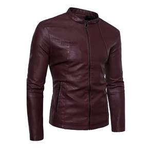 Chaqueta de Cuero para Hombre, Estilo Casual, Única, de Alta Calidad, con Capucha, Resistente al Viento, Transpirable, con Cuello Alto, para Invierno - Product Image 1
