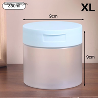 Vente chaude PP Pot 250ML 300ML Masque Visage Toner pad conteneur avec pince à épiler Cylindre Emballage En Plastique Flip Top Cap Pots Cosmétiques