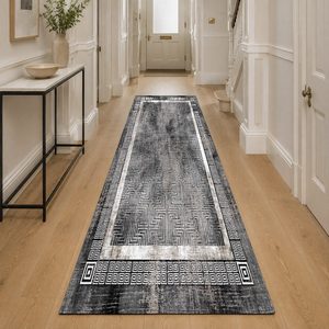 <b>RUGS</b> DEPOT LXDP-0099 Wholesale Charcoal Grey Traditional Anatolian Digital Printed Machine Washable Chenille Area <b>Rug</b> <b>Non</b> <b>Slip</b> - Product Image 5