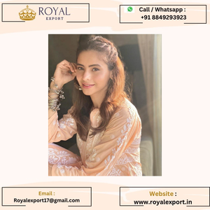 Fantasía de algodón de rayón pesado con hermoso trabajo de hilo de bordar manga completa con traje de bordado - Product Image 3