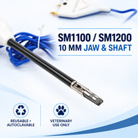 YYF SM1100 Instrument de scellement vasculaire laparoscopique vétérinaire réutilisable de 10 mm et 37 cm avec morsure droite à double ouverture
