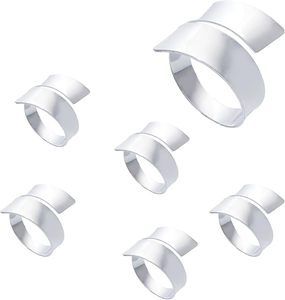 Rond de serviette élégant en métal et papier Décor de table parfait pour diverses occasions Décor de table à manger - Product Image 5