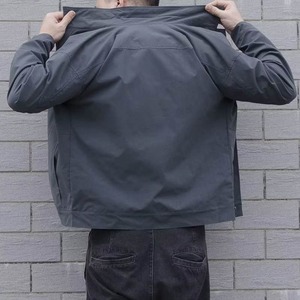 La mejor chaqueta acolchada de invierno informal Unisex, lona otoñal, tejido de ganchillo, técnica lavada, cuello mandarín, cremallera frontal - Product Image 2