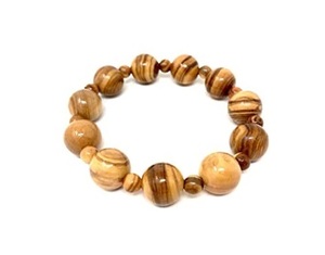 Pulsera de cuentas de madera para niñas, pulsera de color natural, moderna, gran oferta, creación de la India - Product Image 3