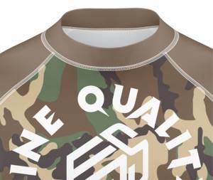 Rashguard de compression personnalisé OEM imprimé par sublimation, en polyester et élasthanne, à manches courtes - Product Image 5